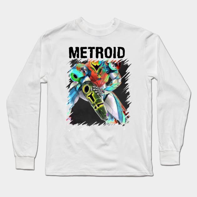 METROID Long Sleeve T-Shirt by MufaArtsDesigns